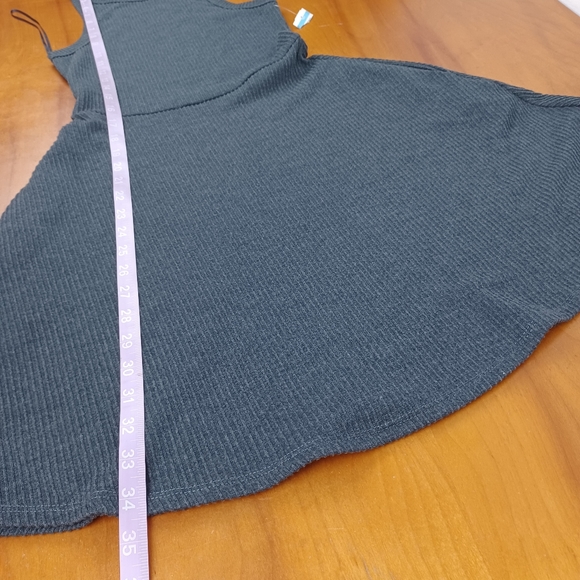 BP Sleeveless Rib Minidress Size XS Color Charcoal Grey Preppy - Picture 13 of 13